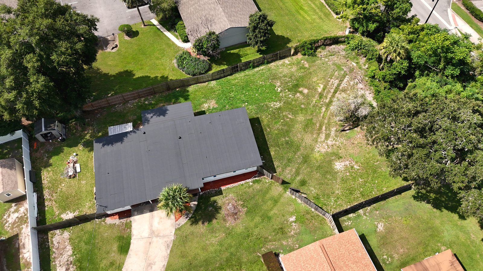 Side elevation and carport at 120 Kay Lane
