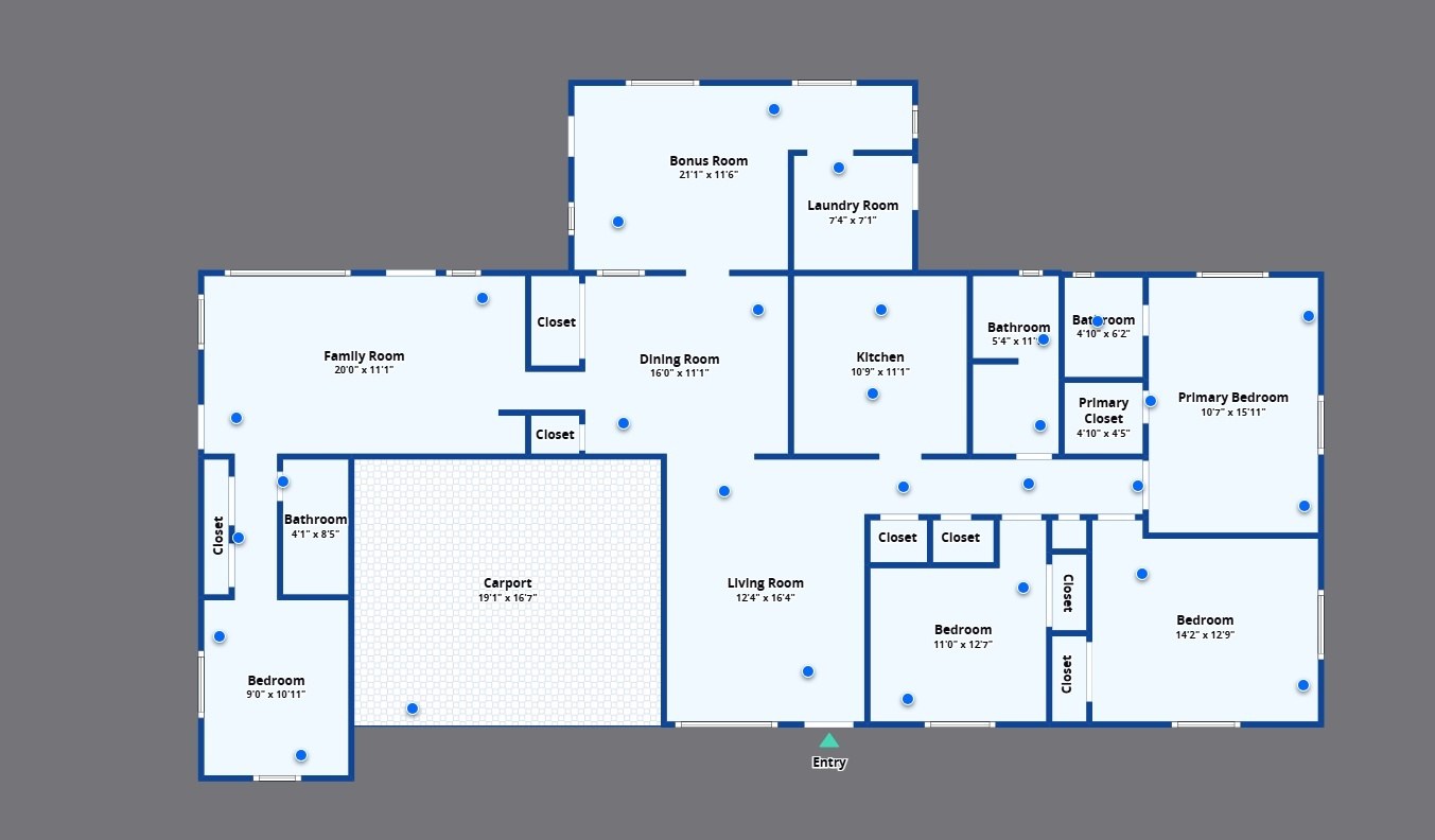Floor plan, 120 Kay Lane, 2,017 square feet